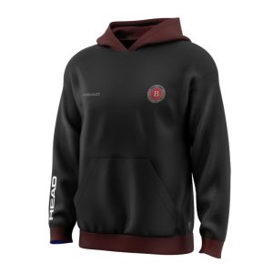 Bordo Kapşonlu Sweatshirt (Siyah)